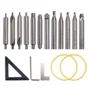 Drill Bits Set Cutter for 368A Locksmith Tool Vertical Key Machine Spare Parts Locksmith Bit Locksm Silver