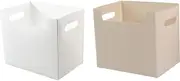VILLFUL 2pcs Desktop Plastic Pp File Storage Boxes Large Capacity File Box for Office Study Lab Dorm