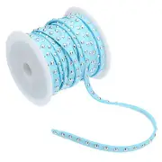 32.8ft Studded Faux Suede Cord Rope for Jewelry Making, Lake Blue Silver