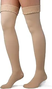 Thigh High Compression Stockings 20-30mmHg Closed Toe - Graduated Medical Class 1 Support for Women & Men