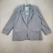 Madewell The Larsen Blazer Drapeweave Womens Jacket Blue NWT Coat Plus Size 2XL