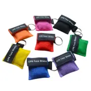 10XEmergency Rescue CPR Mask Keychain Resuscitator Keyring Face Shield First Aid