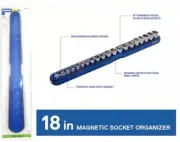 Kobalt 2 PK 18" & 12" Magnetic Socket Holder Rubber Coated Organizer Rack Tray