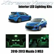 XtremeVision Interior LED for Mazda 3 MS3 Sedan Hatch 10-13 (7 PCS) Green (for: Mazda)