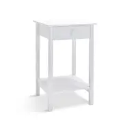 Hello Furniture Franco Bedside Table (White)