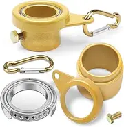 Mofeez Flagpole Rotating Rings,360 Degree Anti-Wrap Flag Mounting Rings with Bearings for 7/10"-1" Diameter Flag Pole Tangle Free (Pack of 2-Gold)