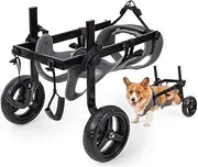 PP-Kic Pet Wheelchair is Lightweight and Adjustable, Hind Leg Mobility Assist Dog Wheelchair, Hind Leg Wheelchair for Small and Medium Pets, Amputee Dog Mobility Trolley with 2 Wheels,Ml