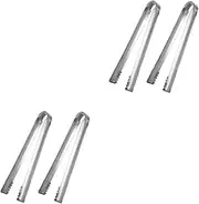 2sets Stainless Steel BBQ Tongs Serving Food Tongs for Grilling for Barbecue Cooking and Serving Meat Salad and Bread 2pcs*2