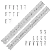 2 Pack 12 Inch Stainless Steel Piano Hinges with Screws Continuous Hinge