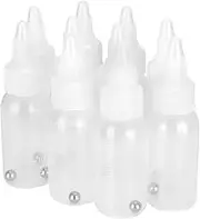 Paint Bottle,10 Pack Airbrush Paint Bottles Jars Plastic containers 1oz/30ml of Acrylic Storage Mixing with Ball jar Bottle Mixer resealable Empty Small Squirt 1inch Container Squeeze