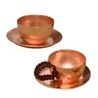 Pure Copper Coffee Tea Cup Multifunctional Cup and Saucer Set for Bar Cafe Home