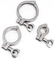 Pipe Clamps, 0.5" 0.75" 1" 1.5" 2" 2.5" 3" 4" 5" Tri Clamp SUS 304 Stainless Steel Sanitary Pipe Fitting for Home Brewing Beer (Size : 130mm)