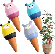 Lueear Automatic Potted Plant Watering - Clay Garden Automatic Water Dispenser,Cute Clay Flower Watering Stakes, Safe Auto Irrigation for Balcony, Patio
