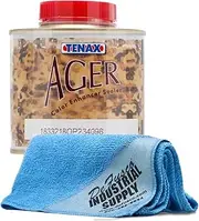Tenax Ager Color Enhancing Granite Sealer, Marble Sealer, & Stone Sealer - 1/4 Liter - 16x16 Microfiber Cloth - BUNDLE - 2 Items
