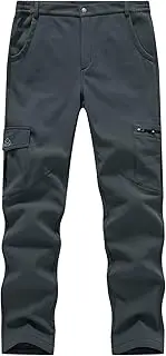 [BGOWATU] Women's Snow Ski Pants Fleece Line Softshell Waterproof Windproof Insulated Hiking Pants with Zip Pocket