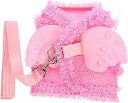 ERINGOGO Adorable Pet Harnesses Pink Cat Dog Chest Strap Lightweight and Breathable Traction Buckle for