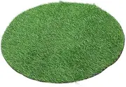 CAXUSD Realistic Artificial Turf Grass Table Decoration Round Greenery Cushion Centerpiece for Home Office Outdoor Use Durable Fake Grass Rug for Patio Decor