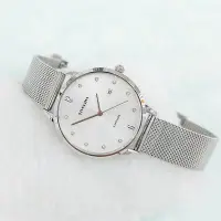 在飛比找Yahoo!奇摩拍賣優惠-＊迪奧小店＊日本Tivolina晶鑽時標銀面不鏽鋼米蘭帶手錶