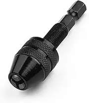 Keyless Drill Chuck 0.3-8mm Electric Drill Bits Collet Fixture Tools 1/4" Hex Shank Quick Change Converter Impact Driver Adapter chuck(0.334mm)