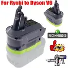 Adapter For Ryobi ONE+ 18V Lithium Battery Convert To Dyson V6 Vacuum Cleaner