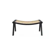 Atlas Wooden Foot Stool Ottoman Black Oak - Black Oak