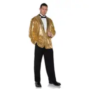 Gold Shimmer Sequin Adult Costume Jacket XX-Large
