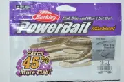 berkley powerbait maxscent max scent flat worm 3.6" brown back drop split shot