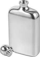 FwQoFvk 240ml Wine Flask, Lightweight Titanium Flask for Outdoor, Hip Flask for Liquor, Portable Titanium Wine Bottle for Camping Picnic Traveling 14.5x7.4x2.1cm
