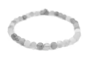 Matte Round Cloudy Quartz Beads 10mm Grey Gemstone 15 Inch Strand