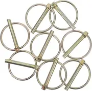 COHEALI 8Pcs Heavy Duty Lynch Pin with Rings Assortment Kit for Farm Tractors Reliable Locking Pin for Quick Release Applications Galvanized Surface Convenient Storage and Use