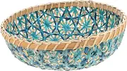 WATIIFUFU 1pc Woven Wall Decoration Tray Storage Holder for Fruit Arrangement Natural Home Art Portable Kitchen Basket Decorative Food Container Simple Practical Design