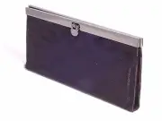 BLACK CANVAS PRINT LADIES WALLET #W217-1/18-AA