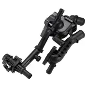 Engine Coolant Thermostat Assembly for Focus 2018-2019 1.0T H6BG8575BA GK2A12A648AA GK2Z12A648A W790446S900 Black
