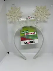 Scunci U got this Headband with Snow Flakes White
