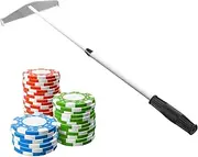Poker Chip - Poker Chip Gatherer, Extendable Chip | Foldable Chip Wand Pusher, Chips Harrow Gatherer Metal, Metal Casino Poker Chip, Chip Gathering for Casino