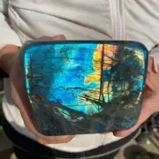 2.4lb Natural Gorgeous Labradorite Quartz Crystal Stone Specimen Healing