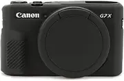 TYUANDOUER Case for Canon Powershot G7X Mark II Digital Camera, Soft Silicone G7X Mark II Camera Case Accessories, Protective Cover Case for G7X2 G7XII with Detachable Lens Cover - Black