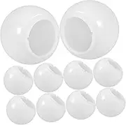 CIYODO 10pcs Decorative Plastic Light Shades Replacement for Led Bulbs Half Globe Lampshade Cover Set