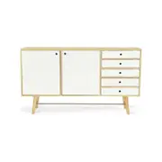 AXTELL Sideboard Buffet 180cm - White & Oak