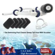 Swimming Pool Cleaner Sweep Tail Hose With Scrubber For Polaris 180 280 380