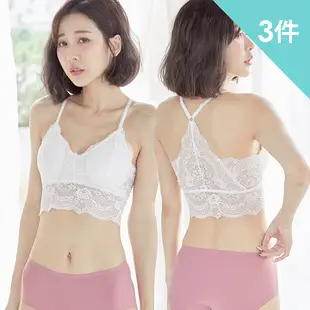韓版時尚美背蕾絲內衣(3件組)