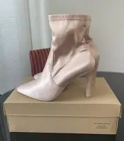 BNWT Wittner Champagne/Gold boots HATHAWAY size 6, Euro 37 starchy satin