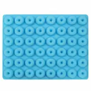Blue 48 Cavity Mini Donut Mold Silicone Tray Jelly Ice Cube Candy Cookie Dessert Mold