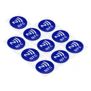 20Pcs NFC Stickers NFC213 Tag Sticker 144 Bytes Blank Round NFC Tags Blue
