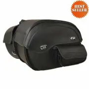 Biker Luggage External Pocket Deluxe Throwover Motorcycle Saddlebags