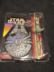 Star Wars Yoda Collector Timepiece With Millenium Falcon Case NIB All original