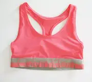 Calvin Klein Magnetic Logo Bralette Poise Pink Heather QF1335 Sz S - NWT
