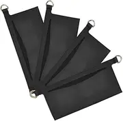 WADORN 4Pcs Wallet Conversion Insert, 17x6.8cm Soft PU Leather Clutch Purse Organizer Liner for Emily Wallet LV Sarah Bag Conversion Accessories Crossbody Convert Accessories with D Rings, Black