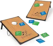 EastPoint Sports Cornhole Game Set Bean Bag Toss MDF - 2' W x 3' L - Built-in Storage, Convenient Carry Handles and 8 Premium Bean Bags