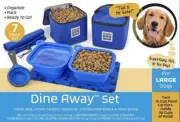 7 pc. Overland Large Dog Mobile Gear Dine Away Travel Bag Bowls Food Scoop NEW